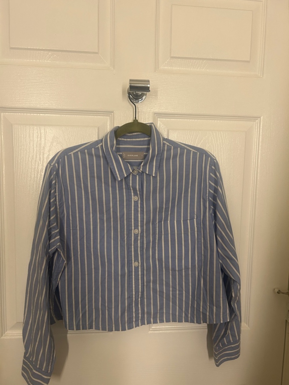 Everlane "Way Short Shirt" Striped Button-Up (size Small)